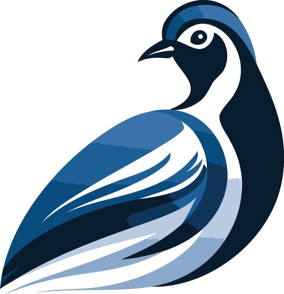 Abstract Blue Bird Illustration vector