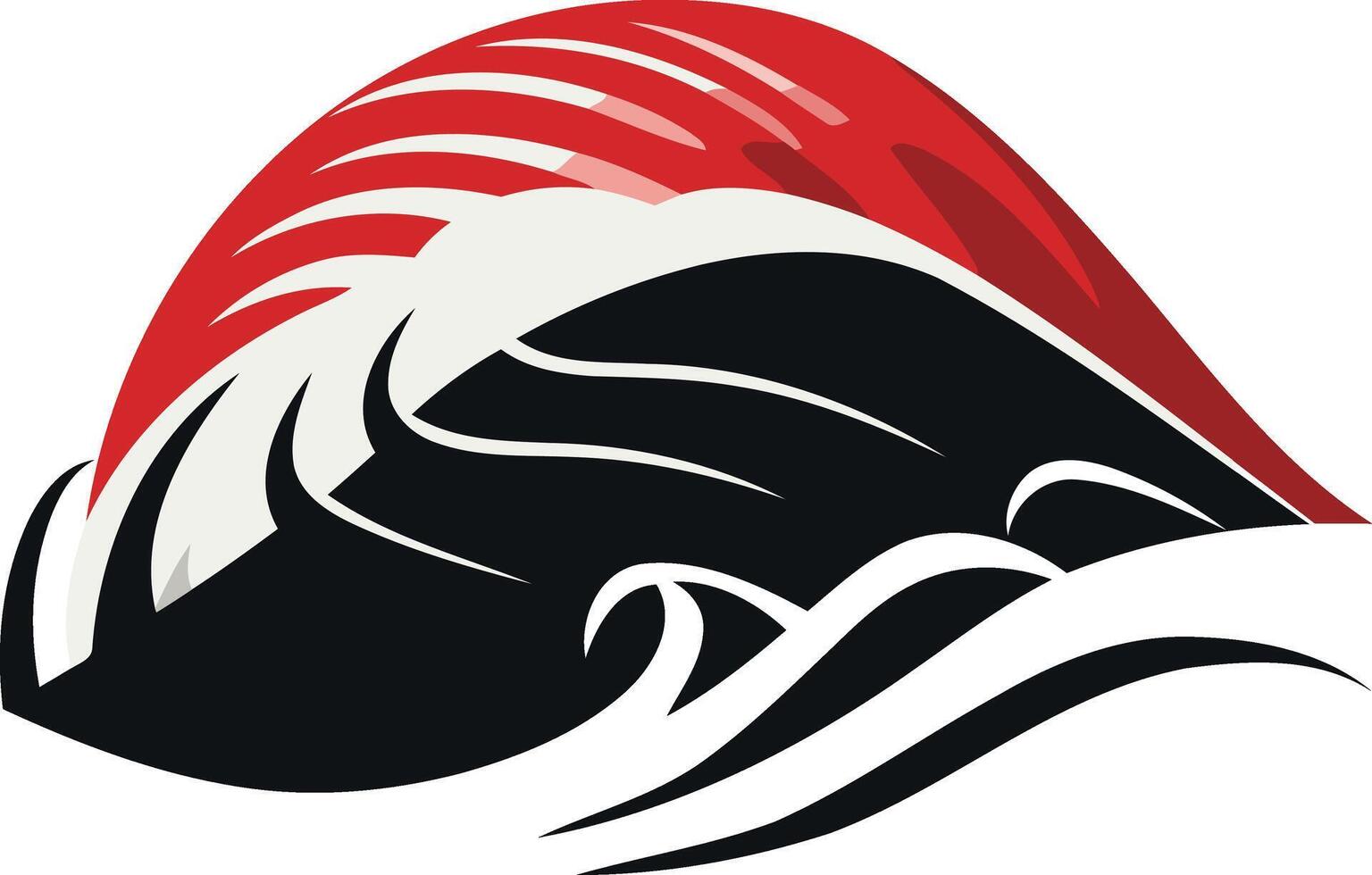 Abstract Illustration of a Red and Black Wave vector