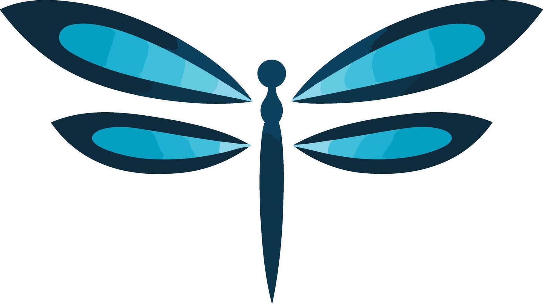 Abstract Blue Dragonfly Illustration vector