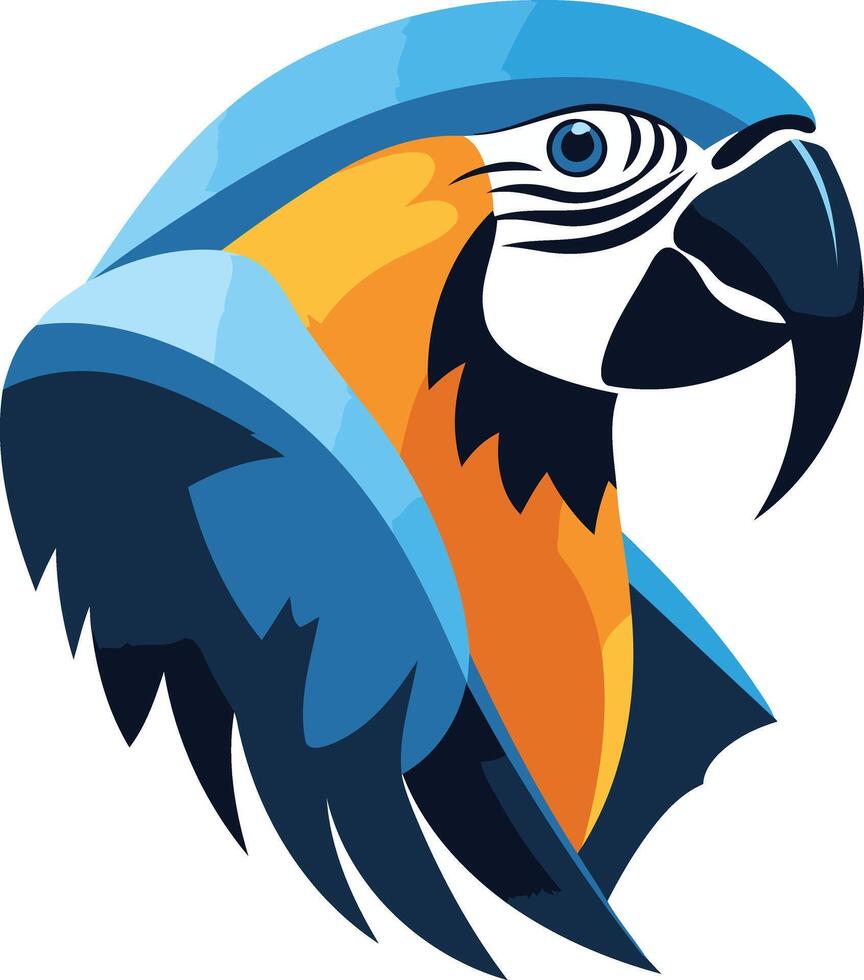 Blue and Yellow Macaw Portrait vector