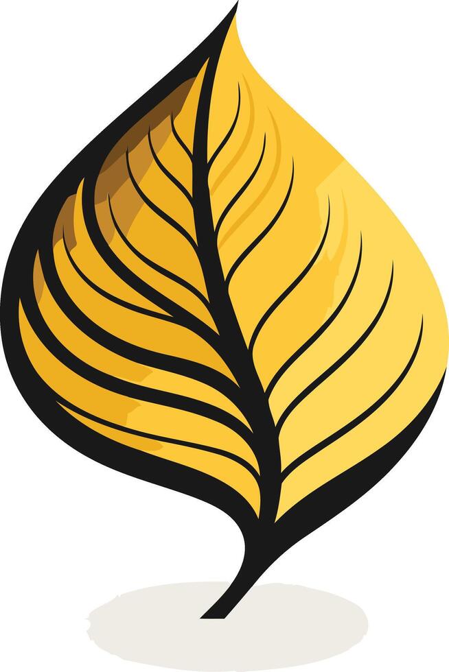 Golden Leaf Illustration vector