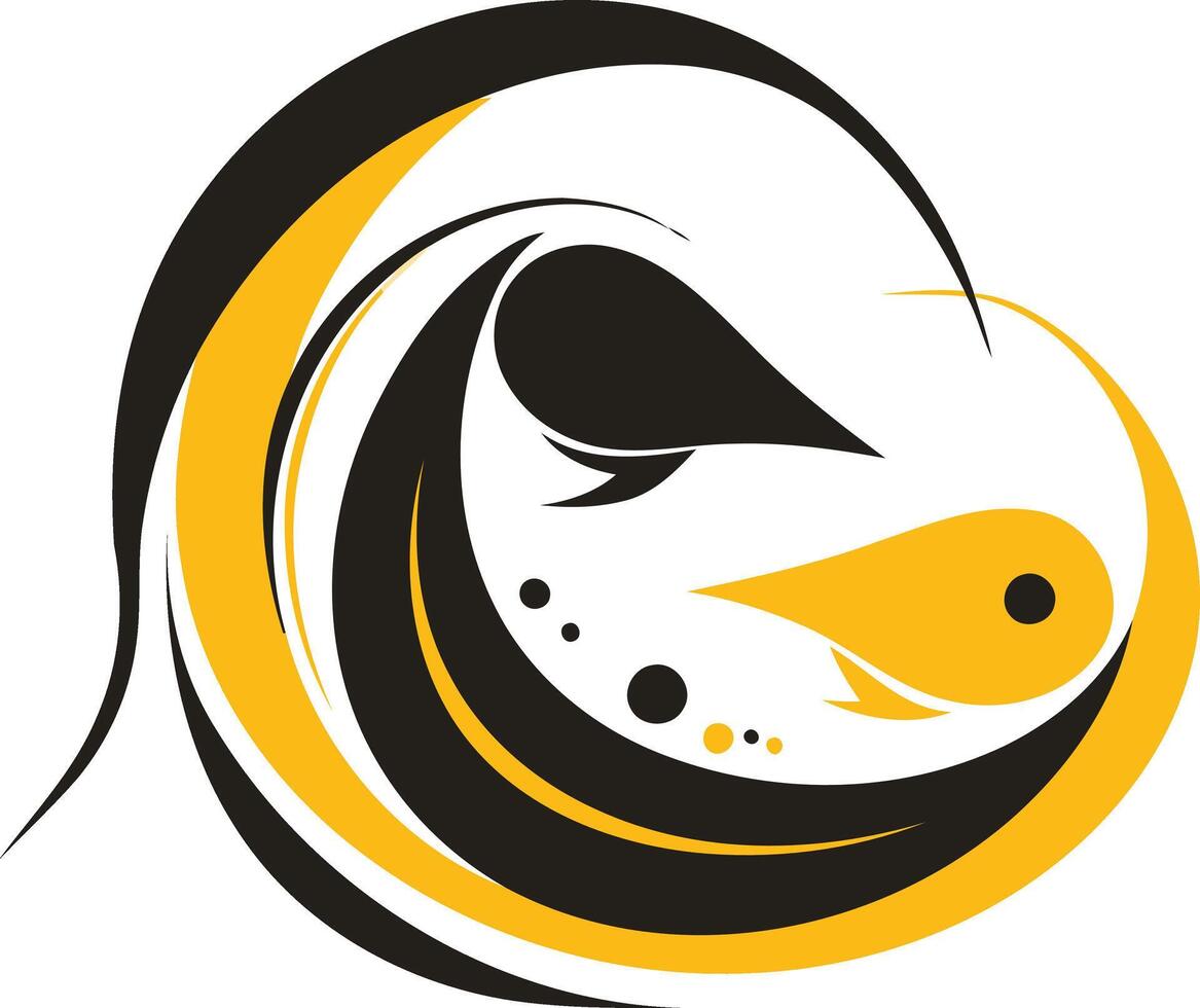 Abstract Design of Two Fish vector