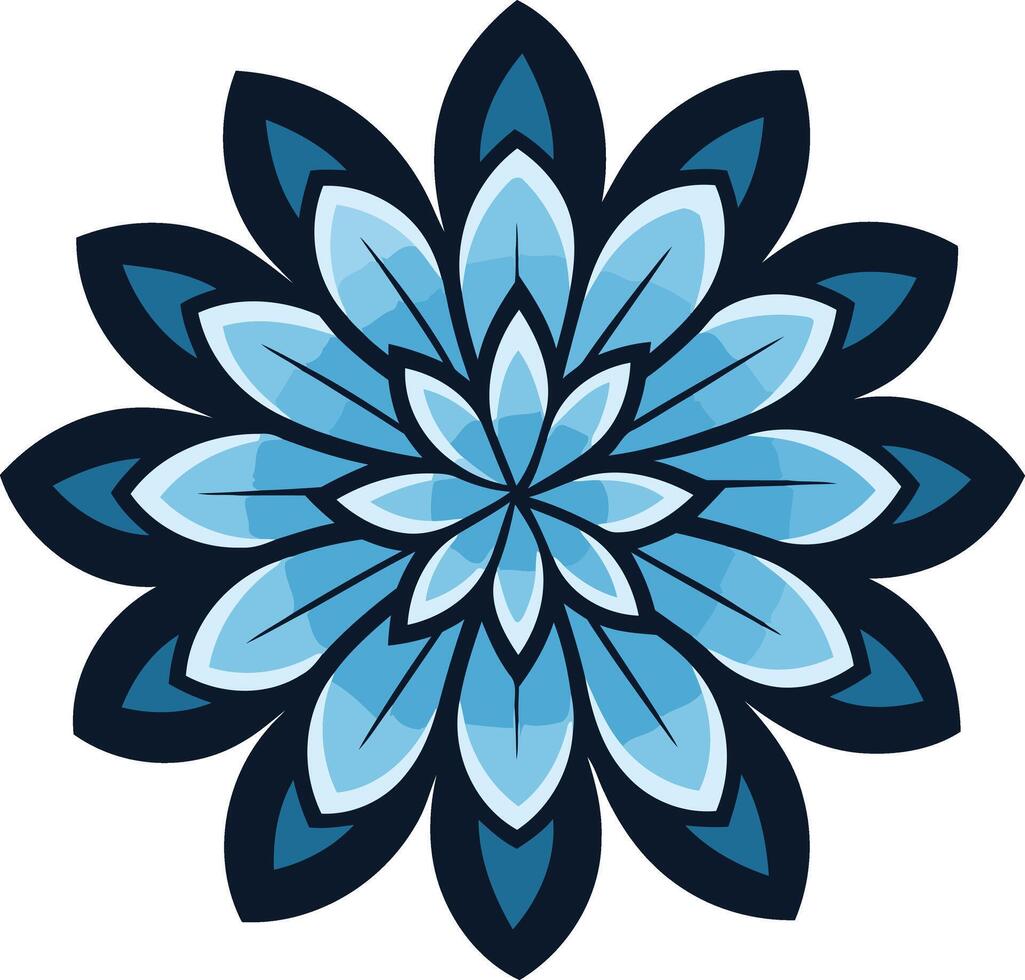 Blue Flower Mandala Design vector