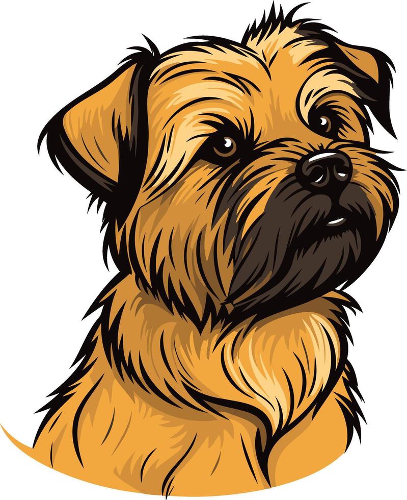 Portrait of a Border Terrier vector