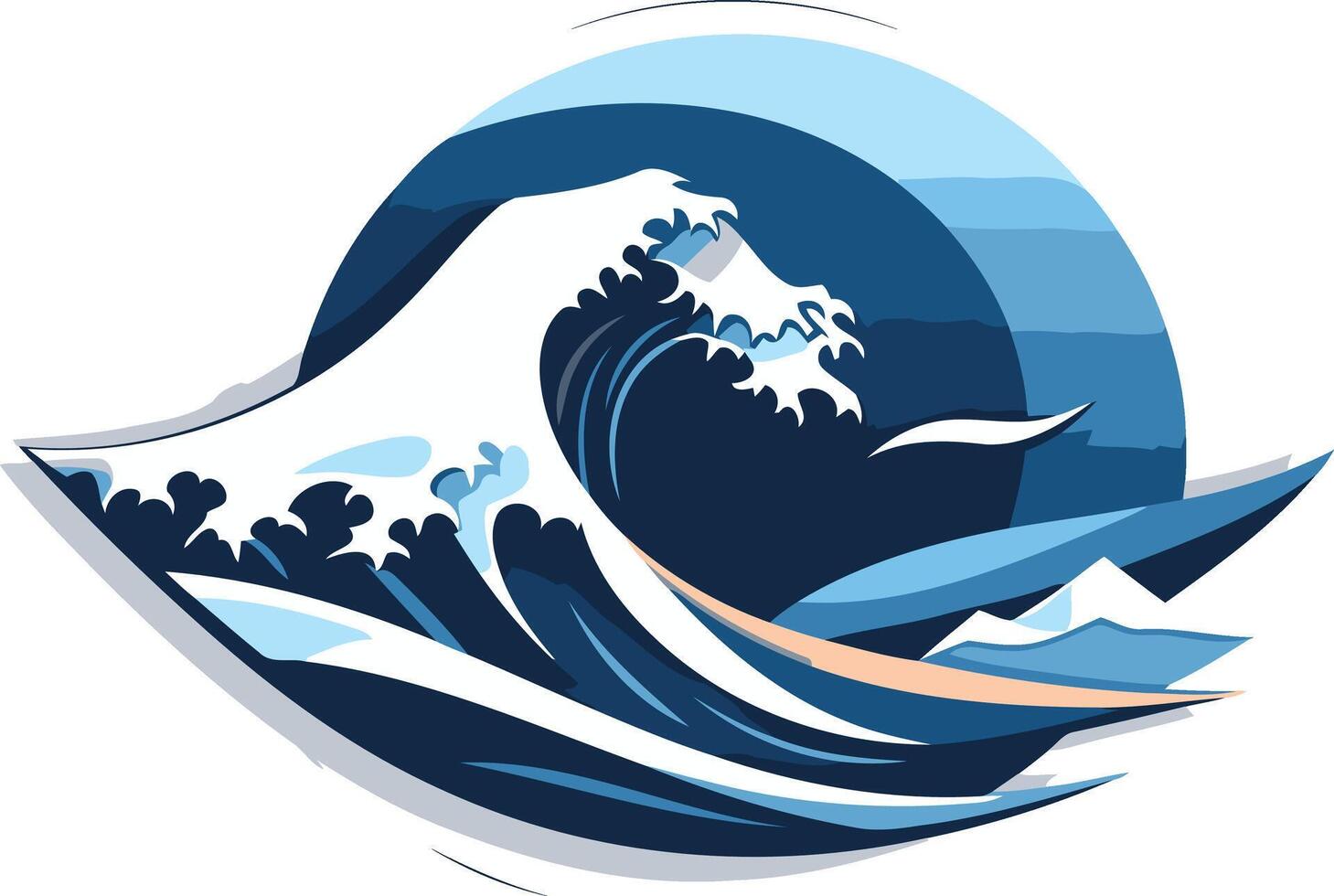The Great Wave Off Kanagawa A Modern Take vector