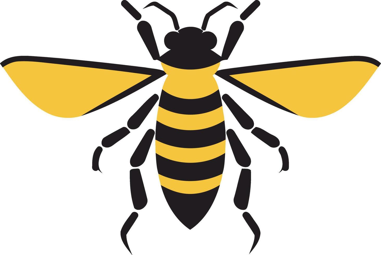 Simple Illustration of a Honey Bee vector