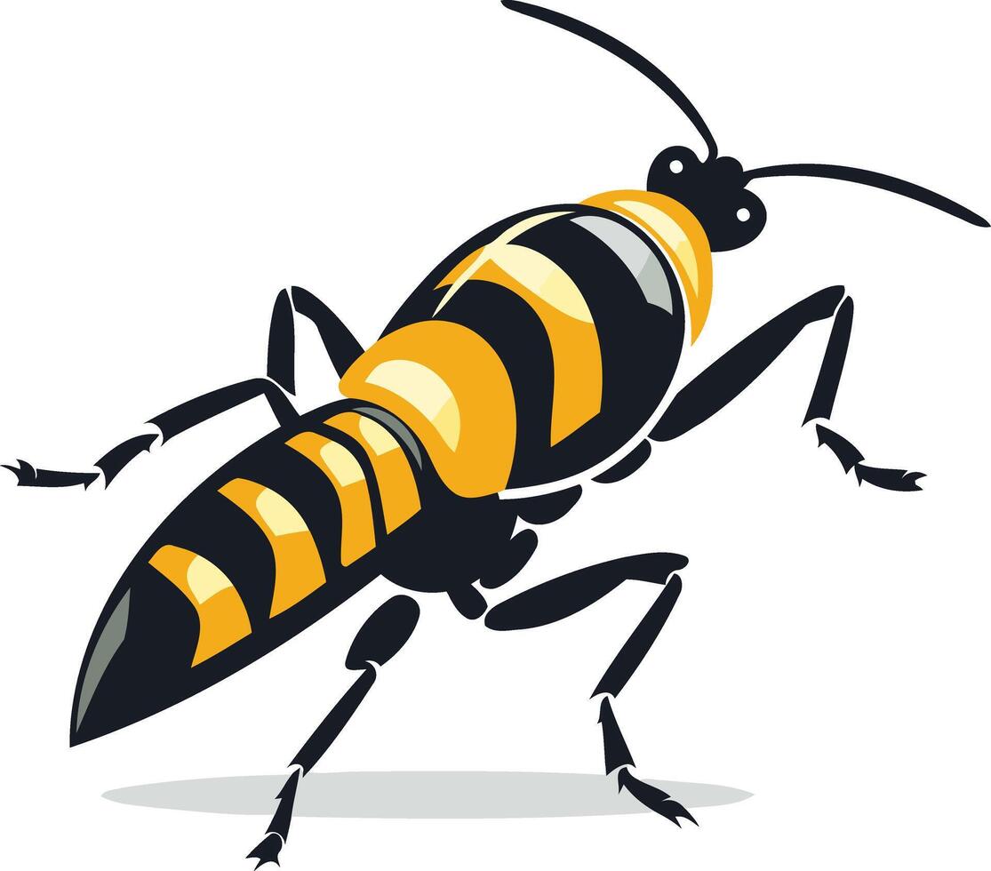 Striped Insect Illustration vector