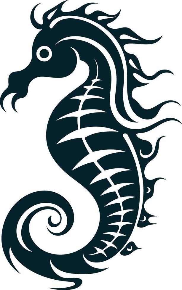 Tribal Seahorse Design vector