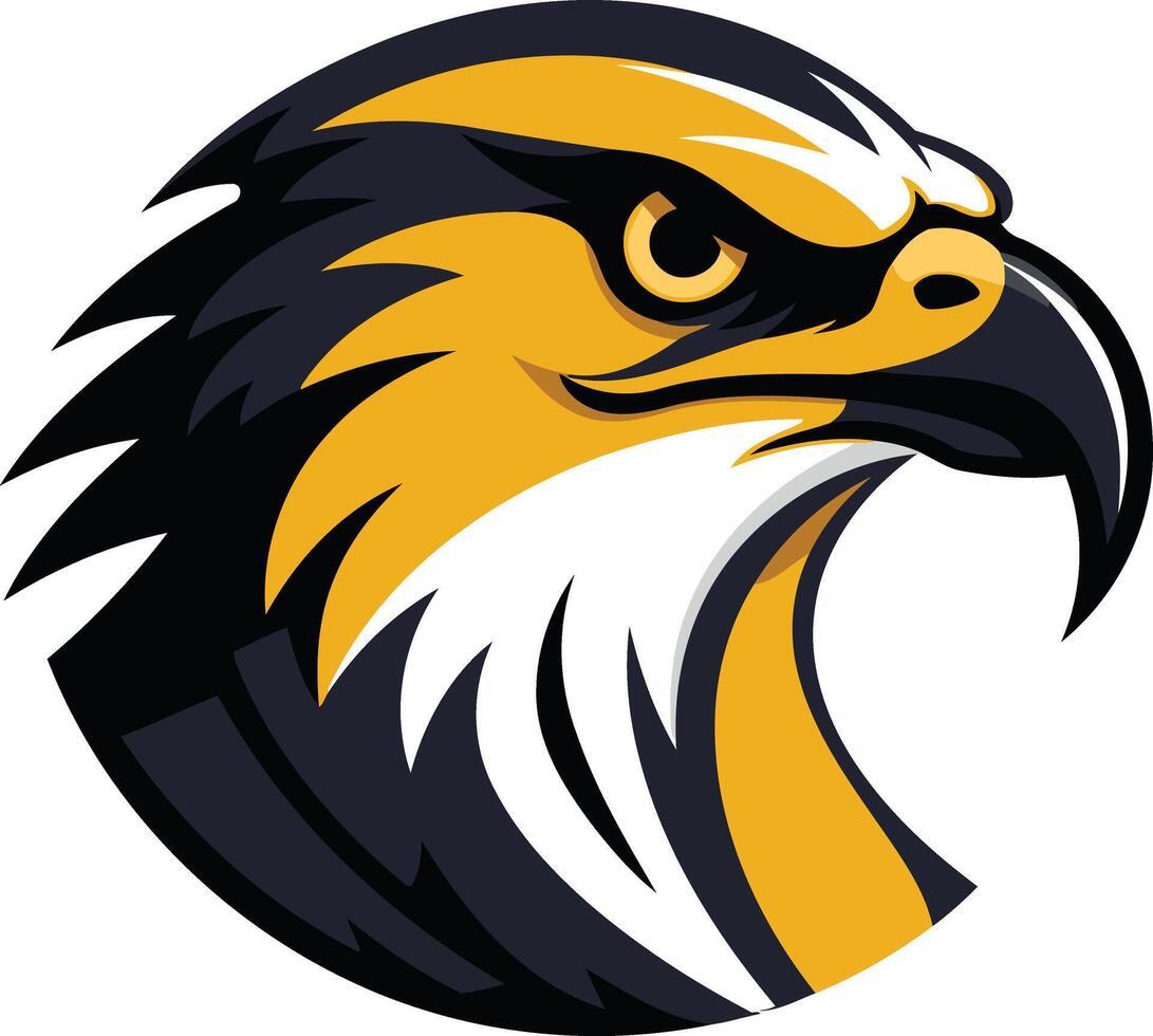 Powerful Eagle Head Logo Illustration vector