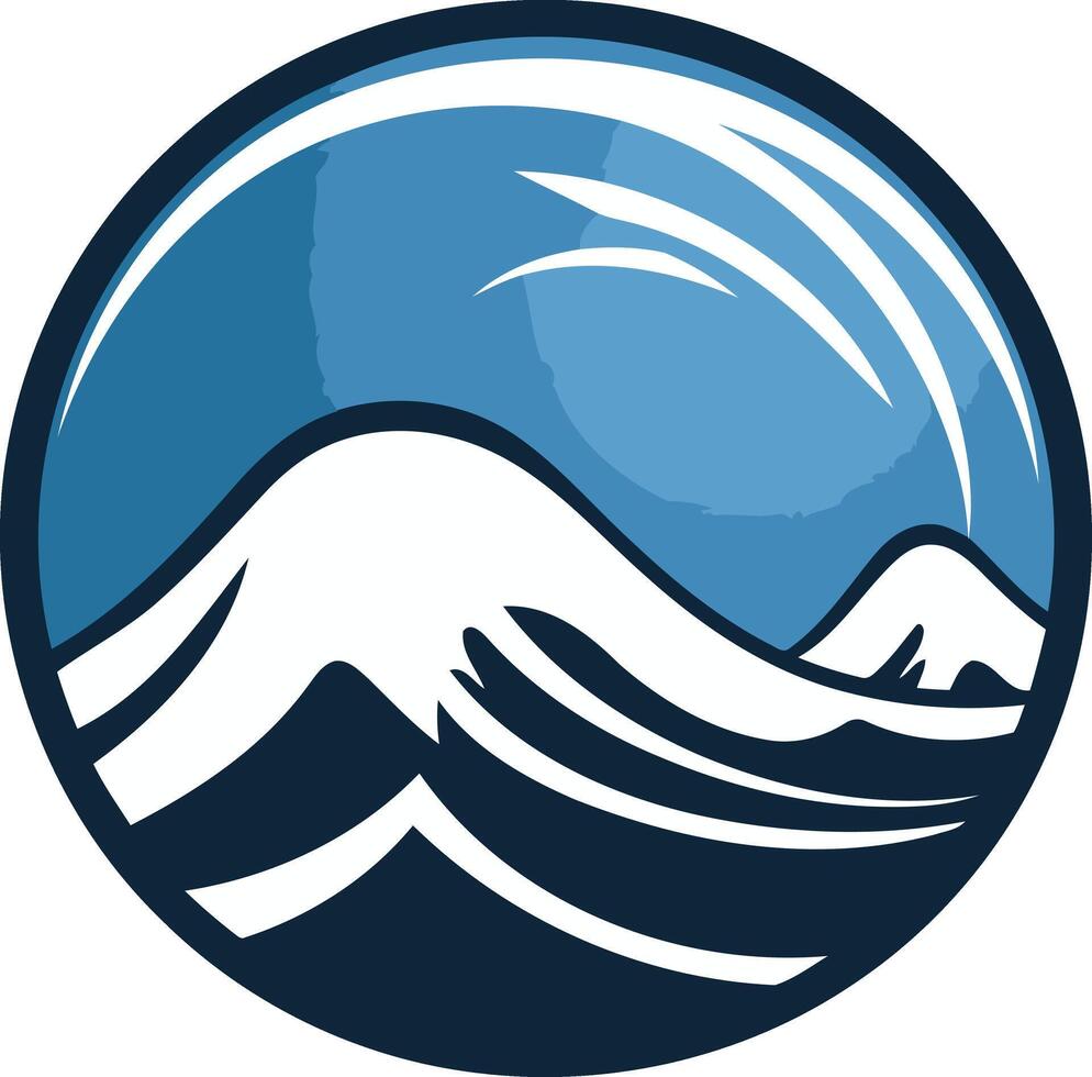 Water Wave Icon Design vector