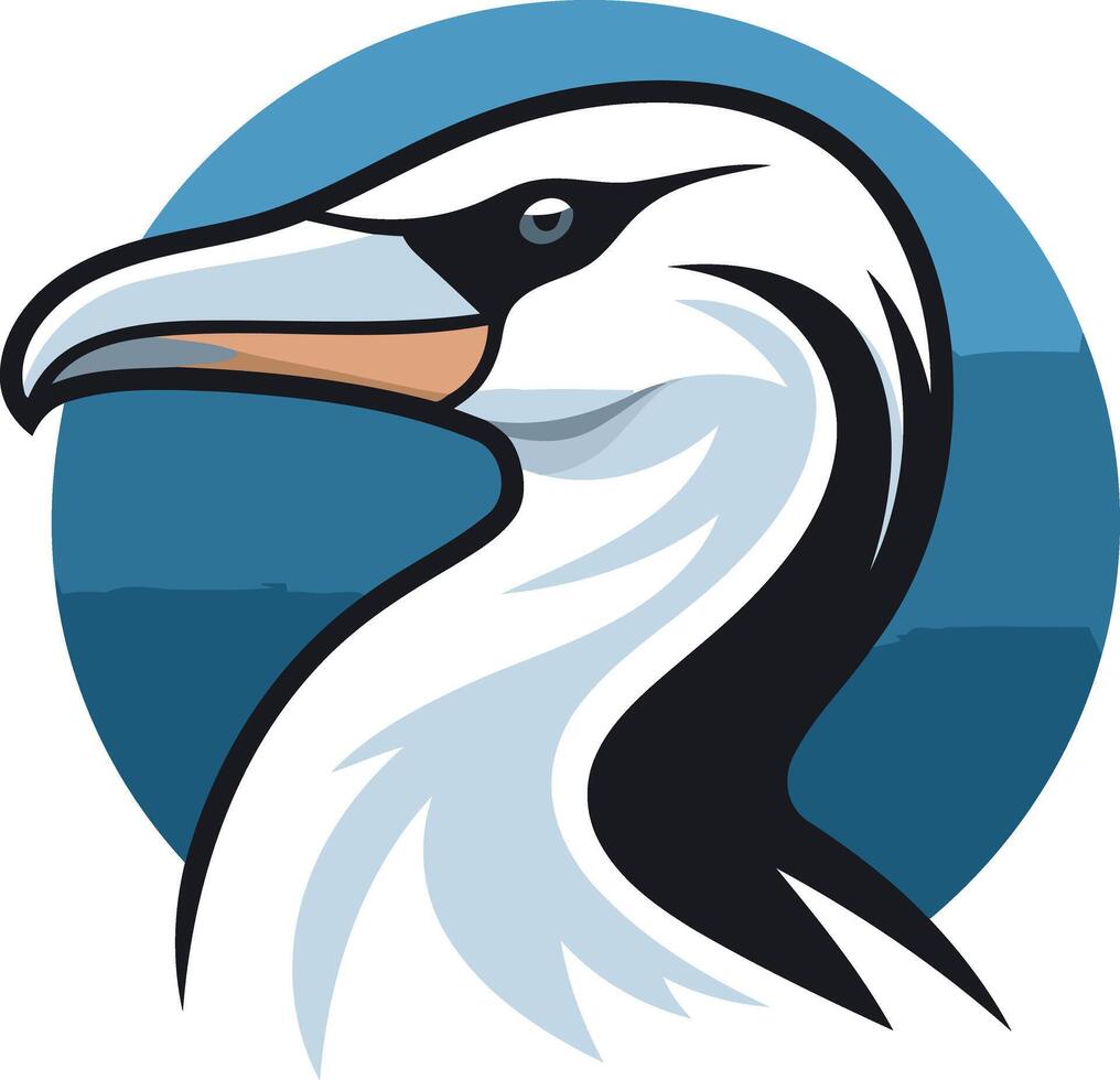 Seabird Profile Illustration vector