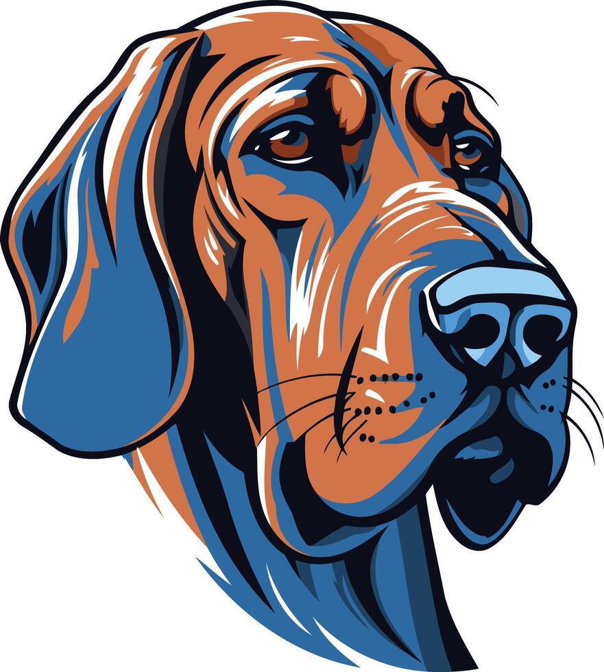 Close up Portrait of a Dog's Face vector