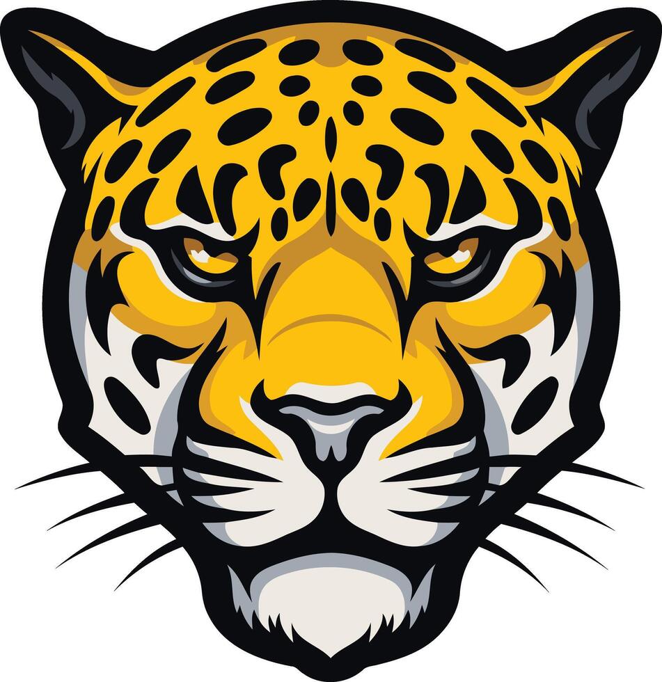 Closeup of a Fierce and Striking Leopard vector