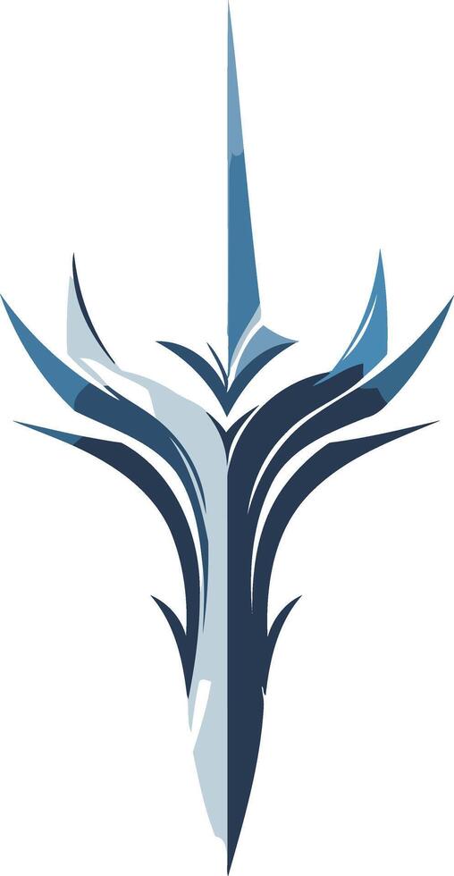 Abstract Blue and White Design with a Sharp Point vector