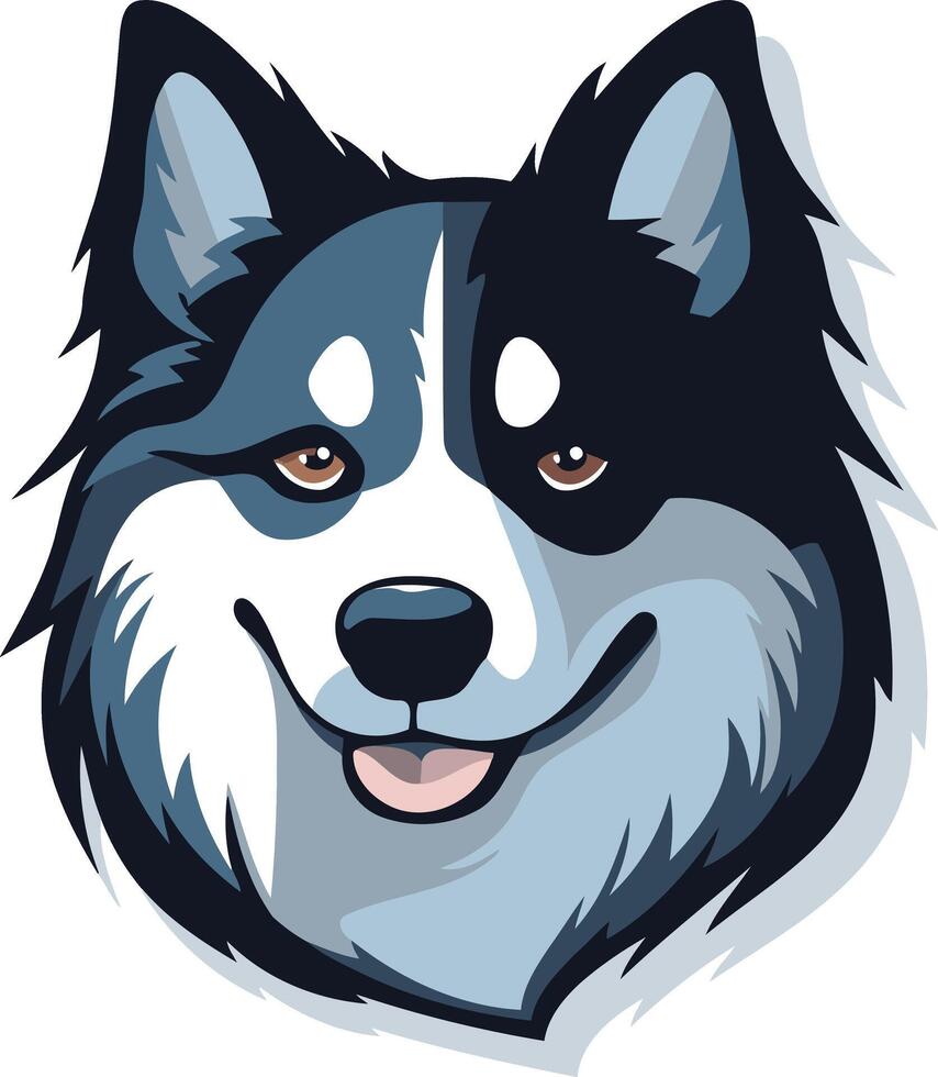 Smiling Husky Portrait vector