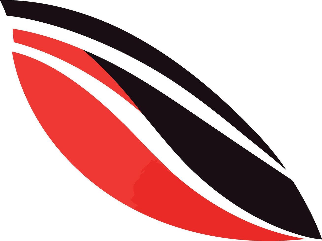 Abstract Design with Red and Black Swirls vector