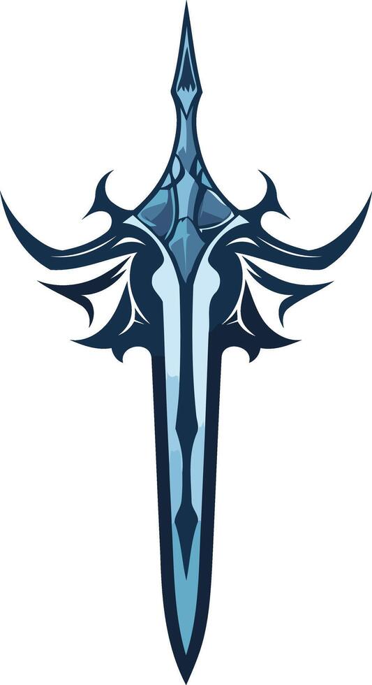 Blue Ornamental Sword Design vector