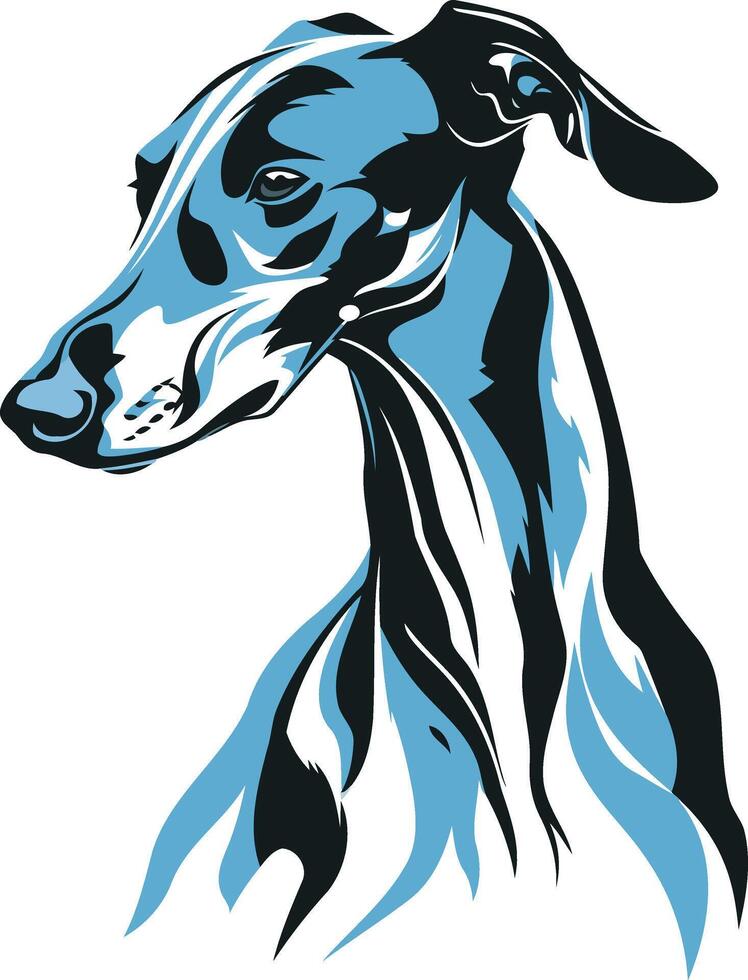 Stylized Portrait of a Greyhound vector