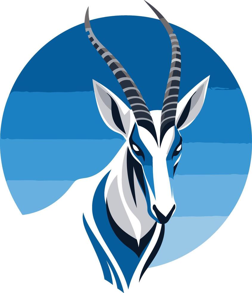 A Striking Illustration of a White Tailed Gazelle vector