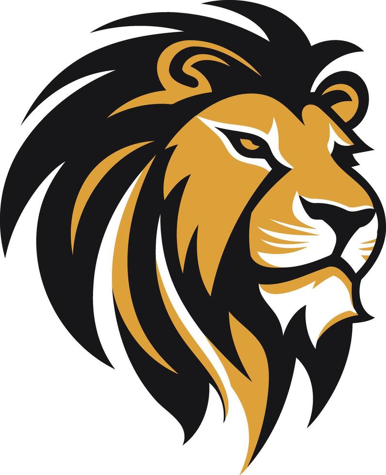 Majestic Lion Head Design vector