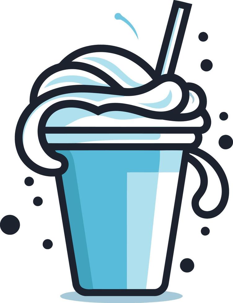 Whipped Cream Topped Cold Drink vector