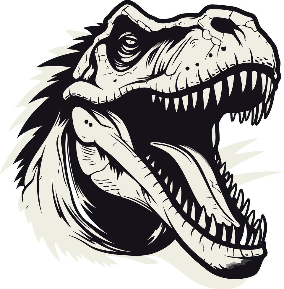 Close Up of a Roaring Tyrannosaurus Rex vector