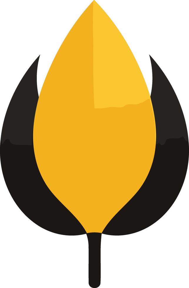 Abstract Design of a Golden Leaf vector