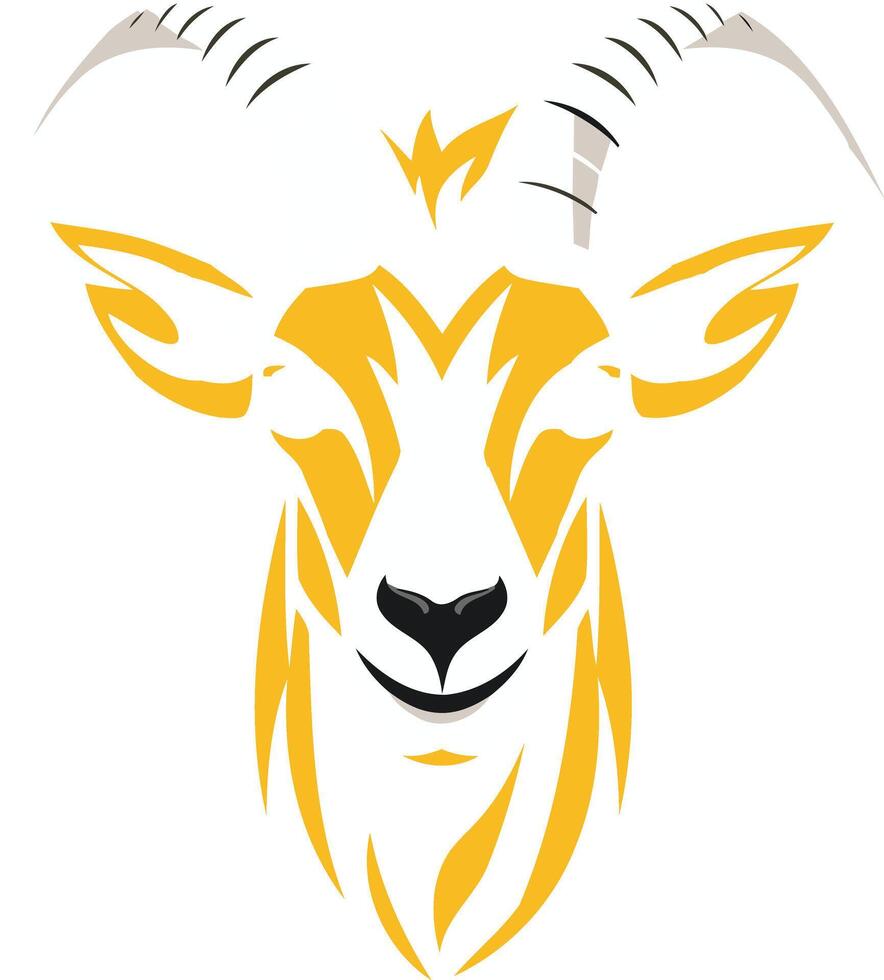 Abstract Illustration of a Golden Goat vector