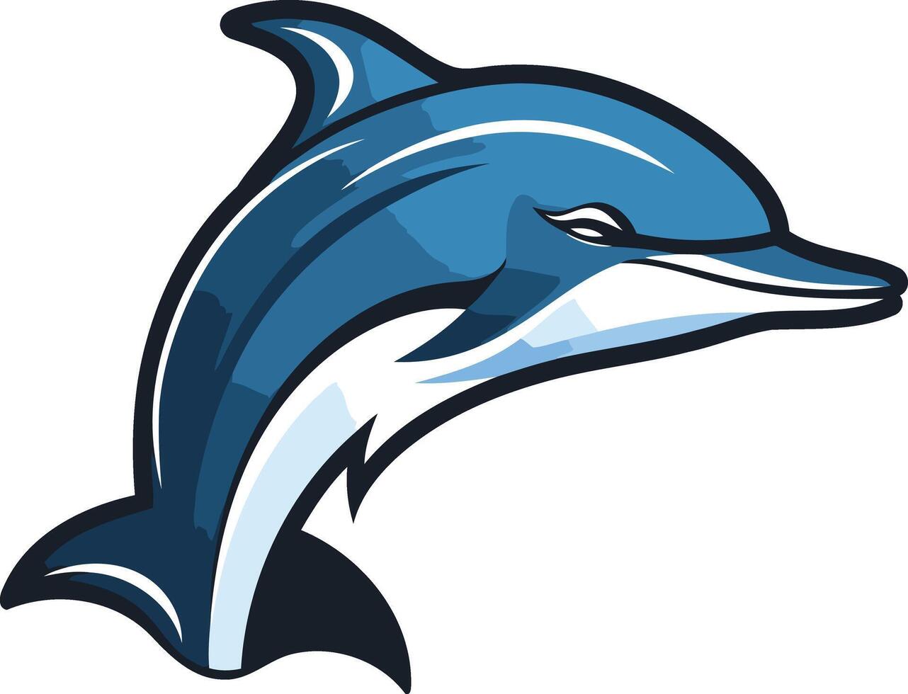 Leaping Dolphin Mascot Illustration vector
