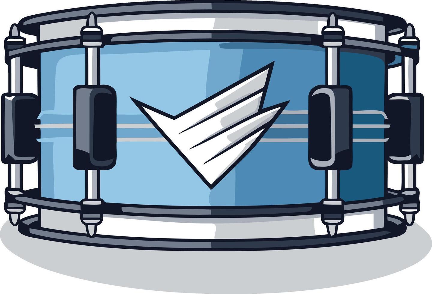 Blue Snare Drum with White Logo vector