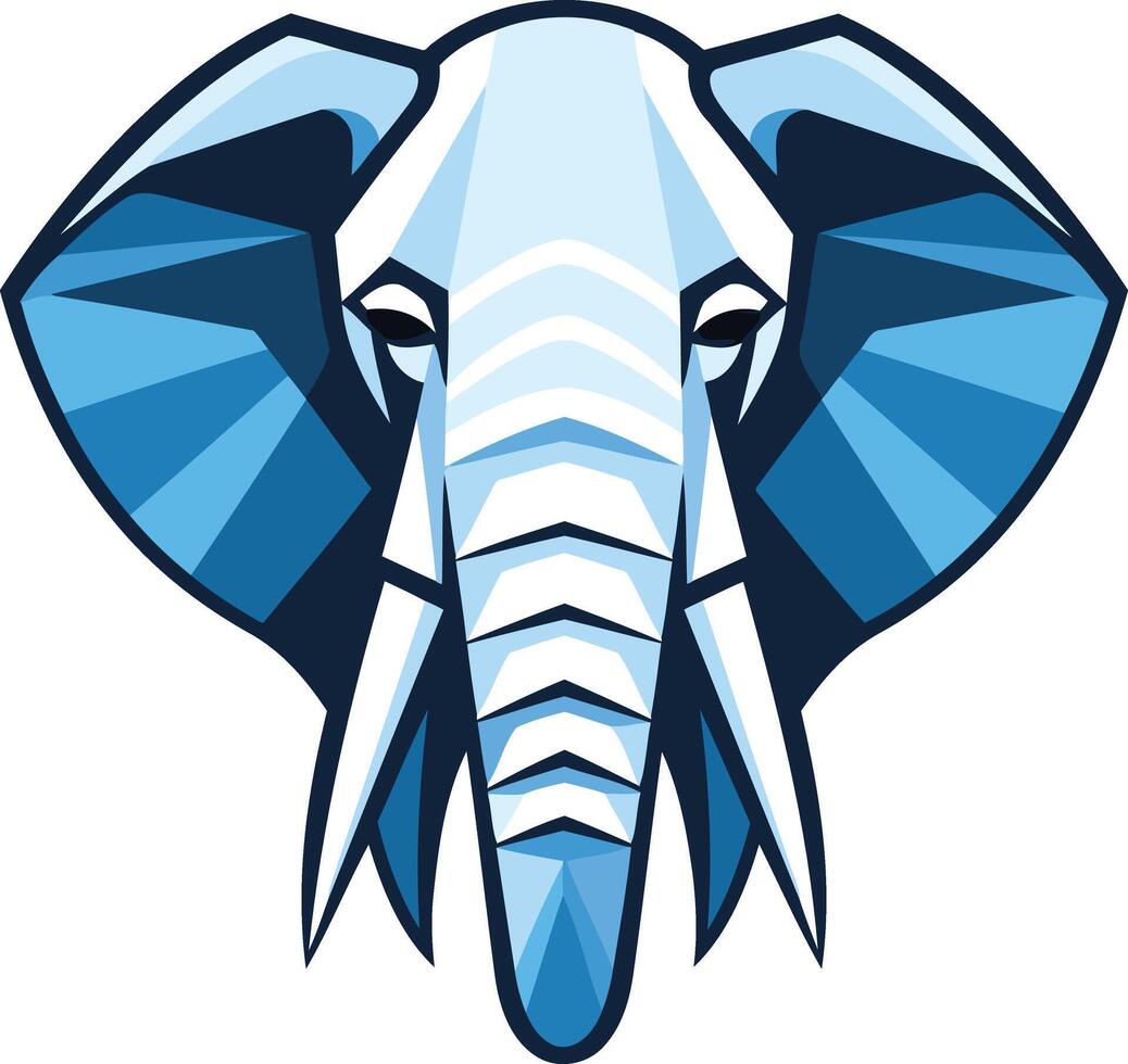 Geometric Elephant Head vector