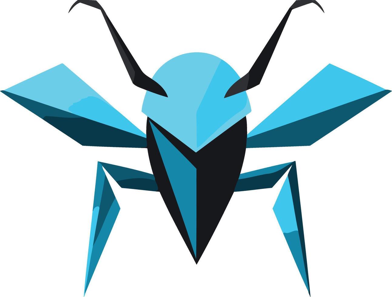 Abstract Geometric Bug Design vector