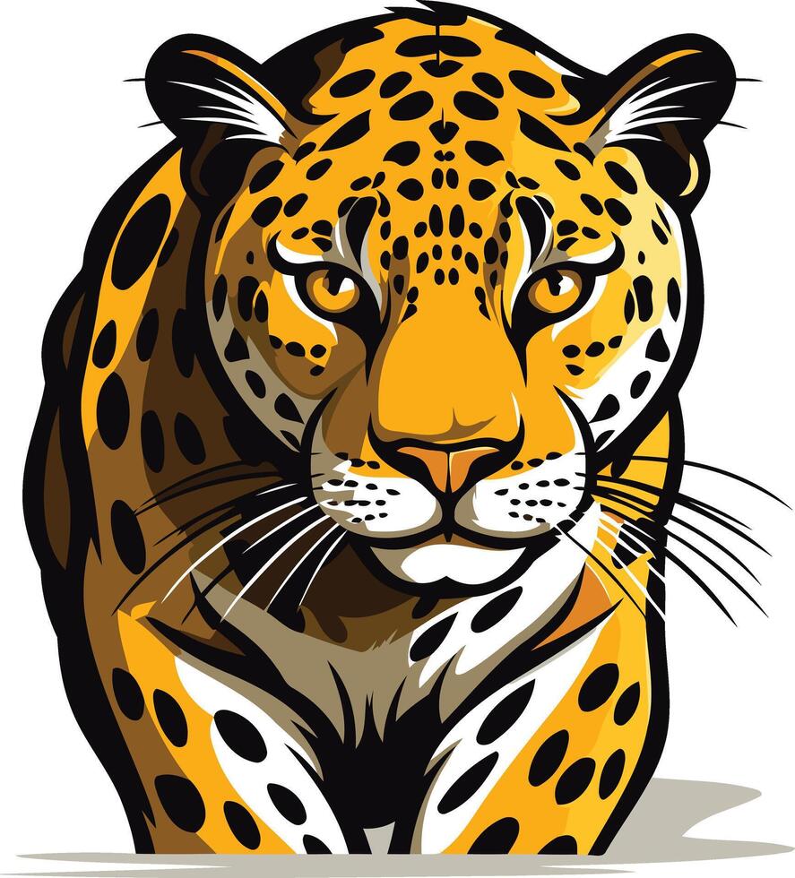 Close up of a Powerful Jaguar vector