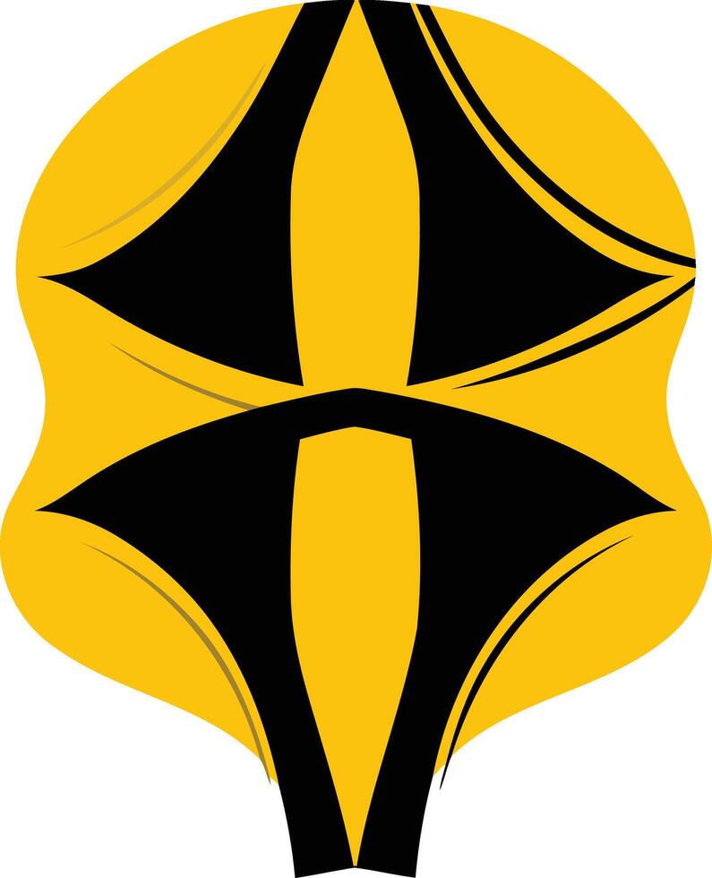Abstract Design with Yellow and Black vector