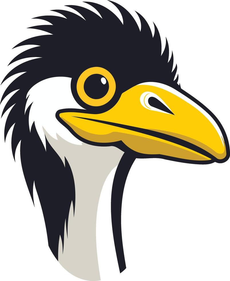 Close Up Portrait of a Curious Bird vector
