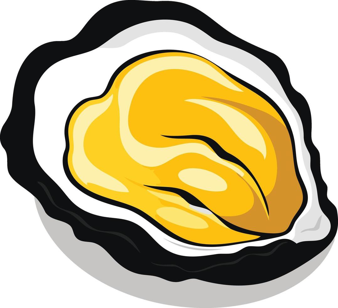 Cartoon Illustration of an Oyster vector