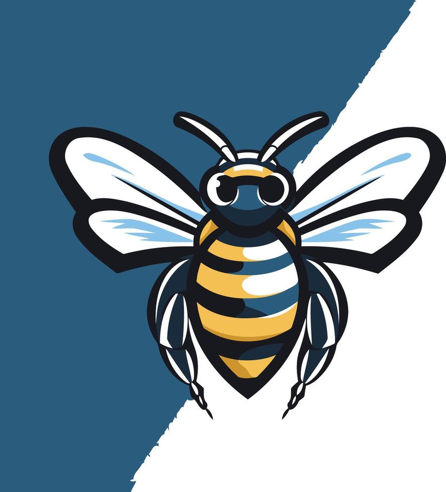 Cartoon Bee with Big Eyes vector