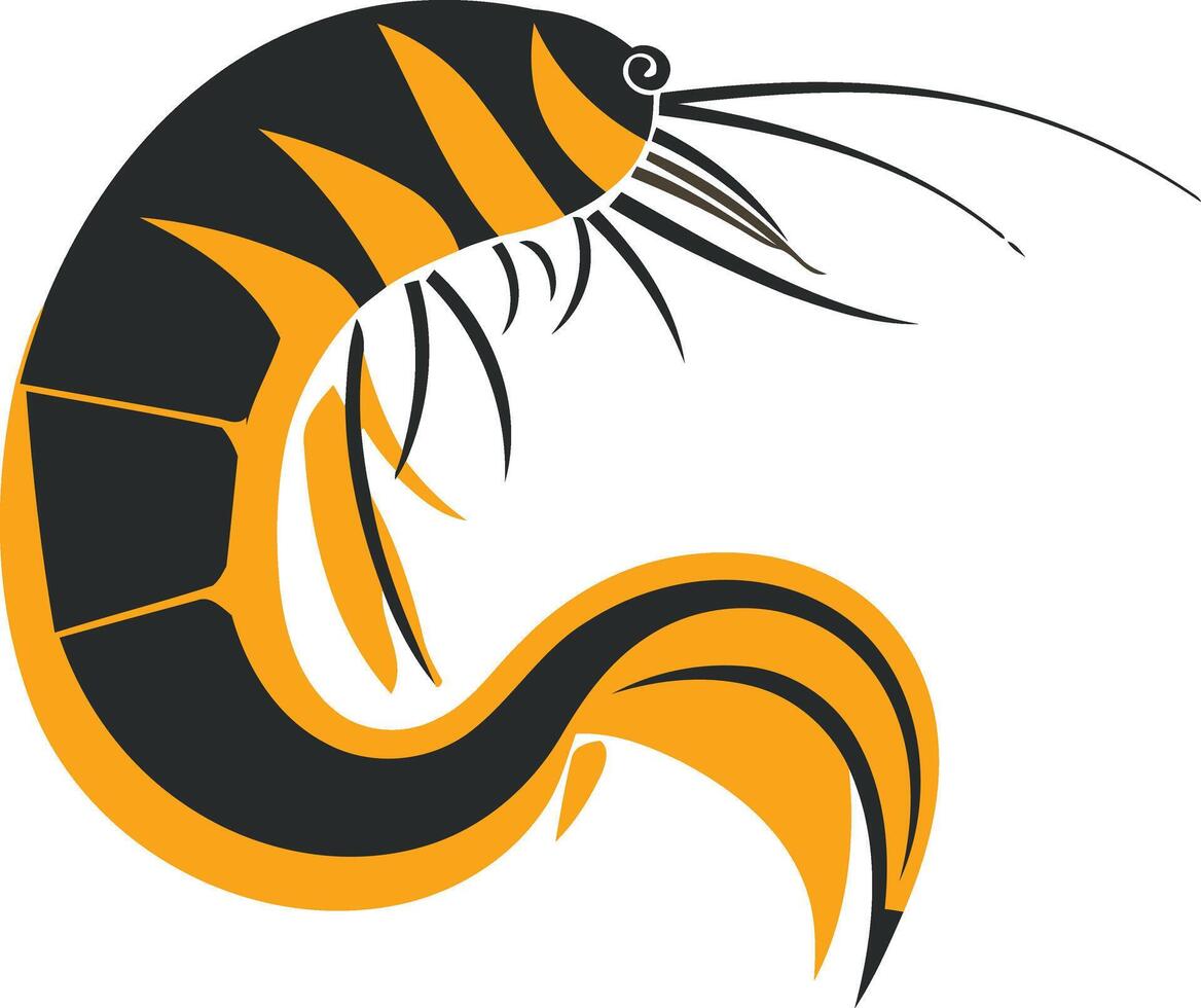 Abstract Illustration of a Shrimp vector