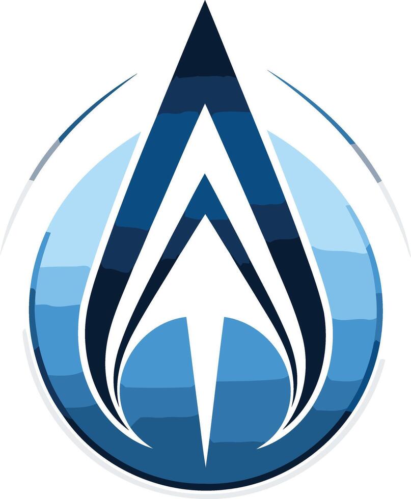 Abstract Blue Flame Icon Design vector