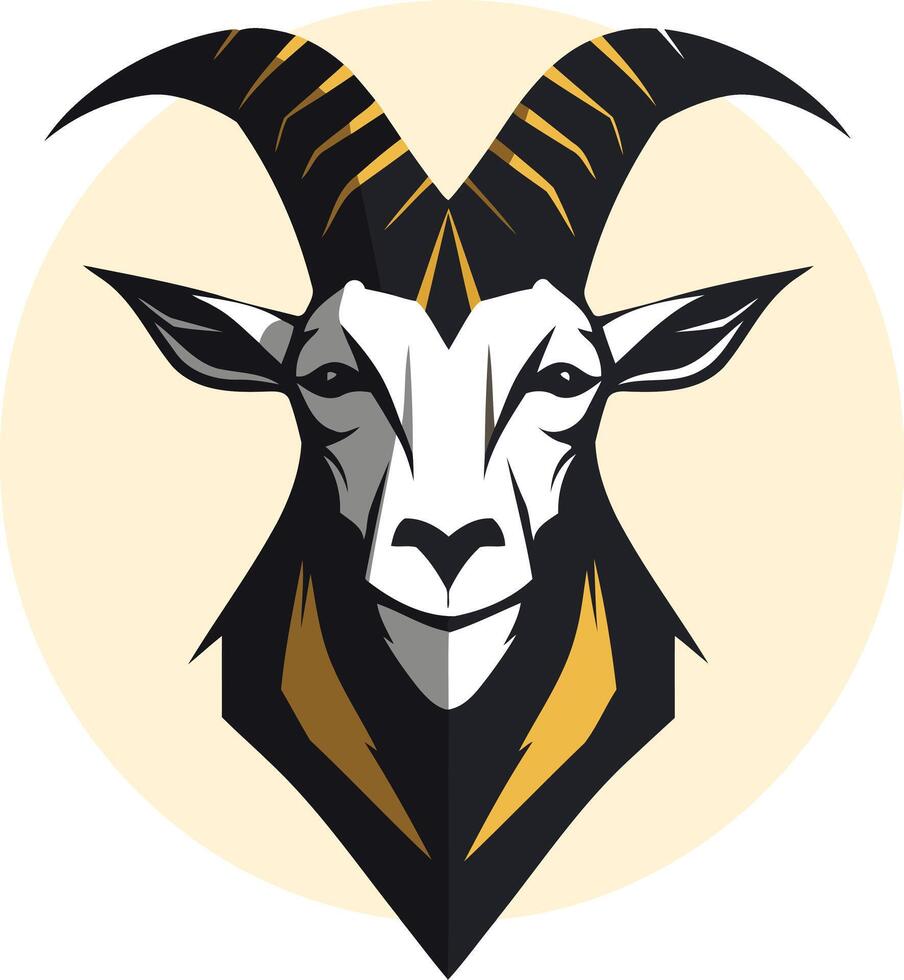Goat Head with Bold Stripes vector