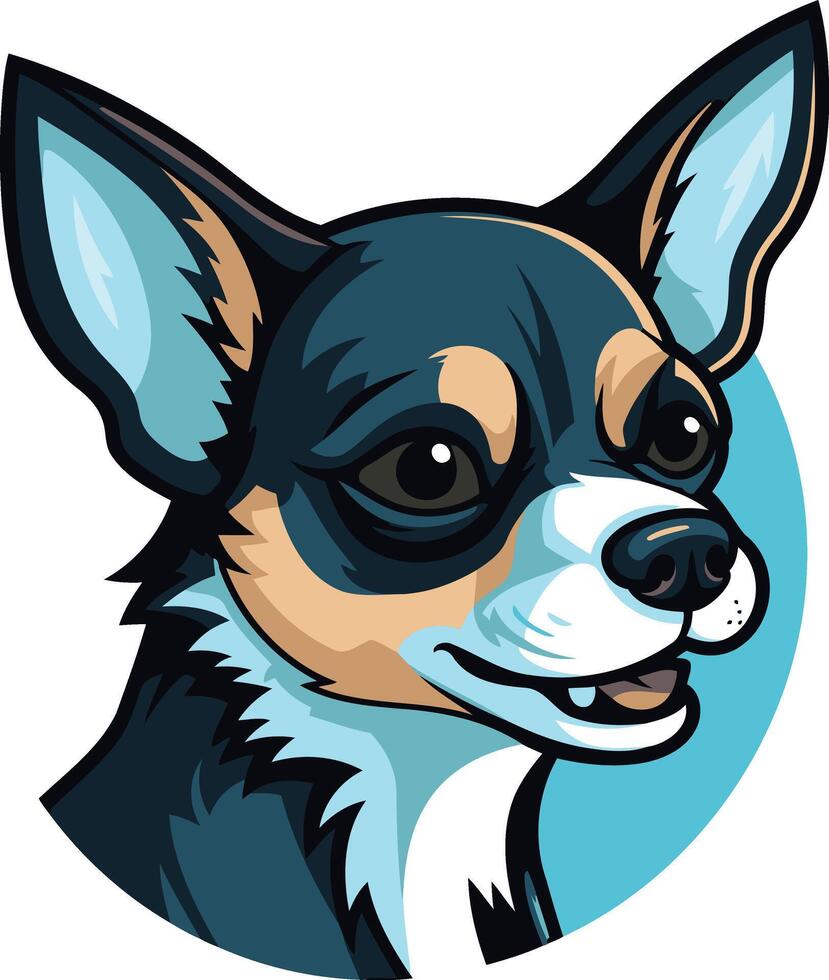 Cartoon Portrait of a Smiling Chihuahua vector