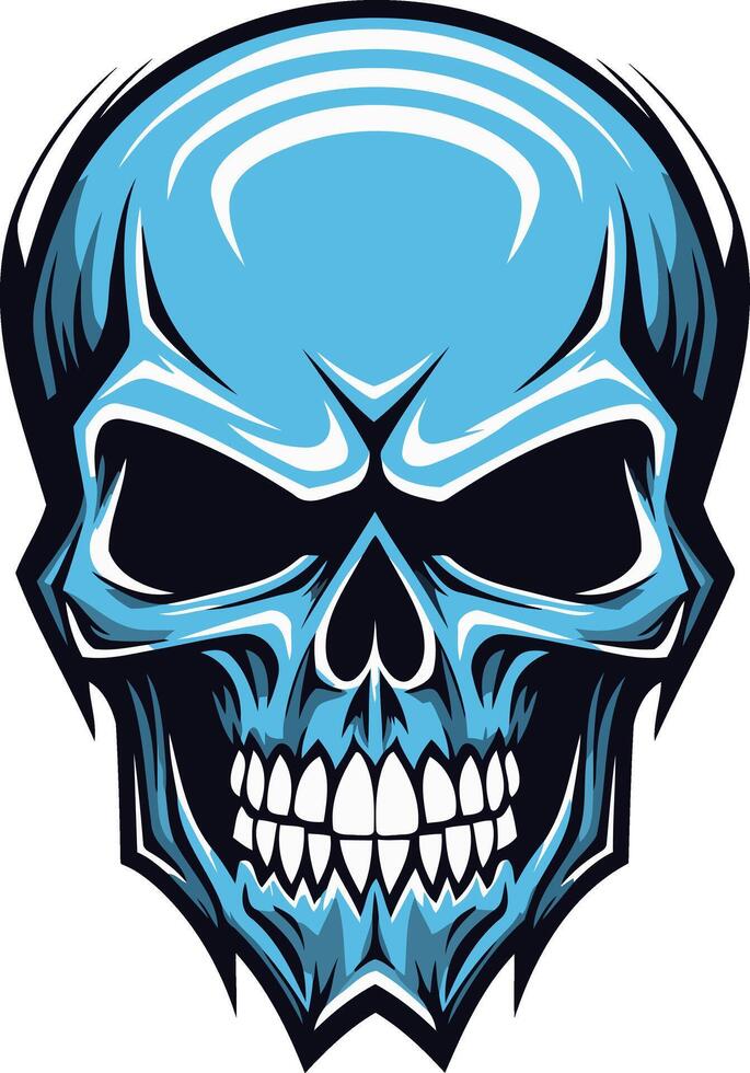 Blue Skull Illustration vector