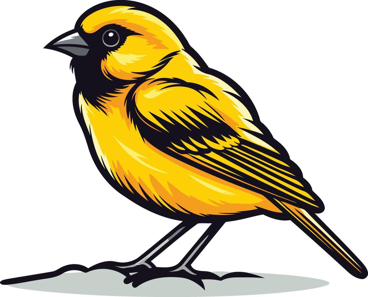Yellow Bird Illustration vector