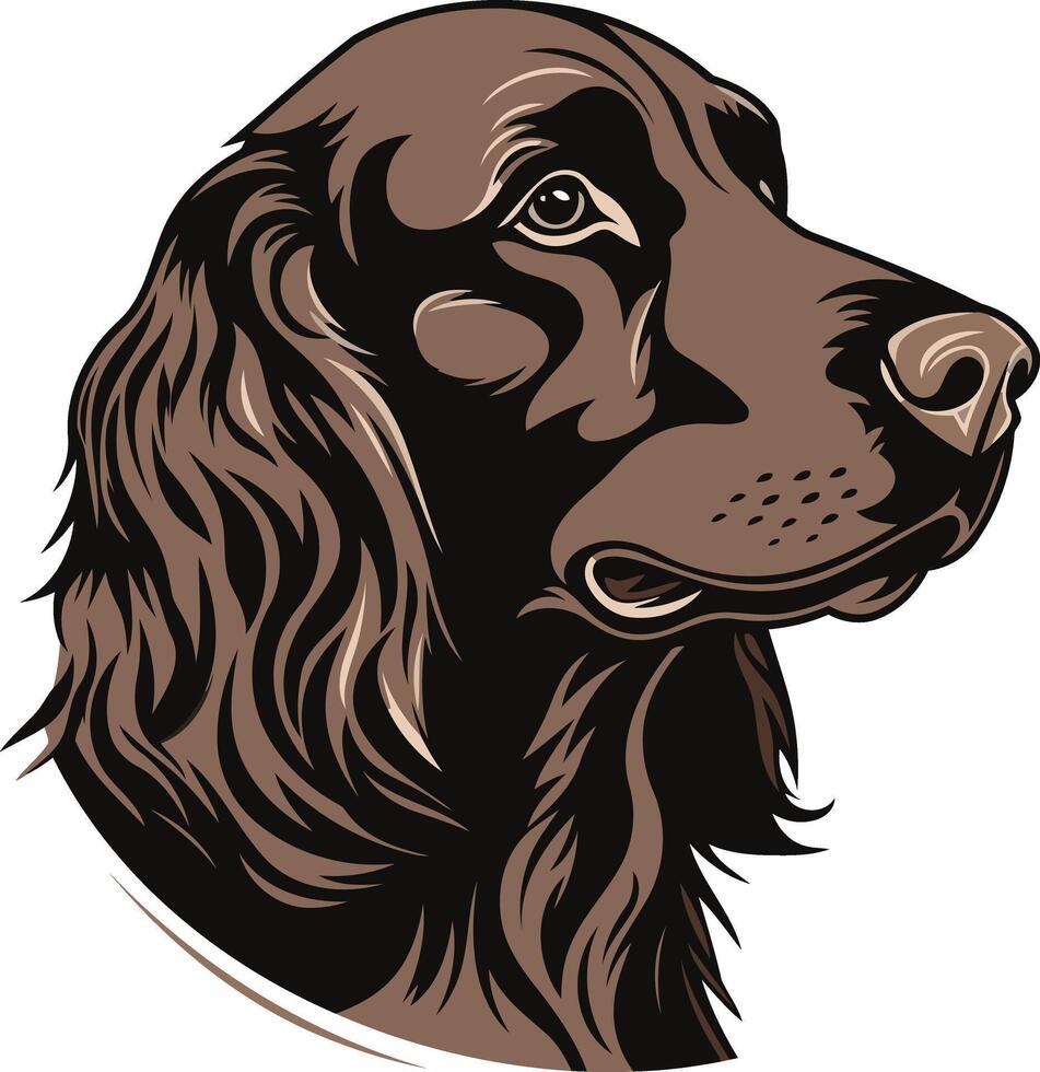 Brown Dog Portrait in Profile vector