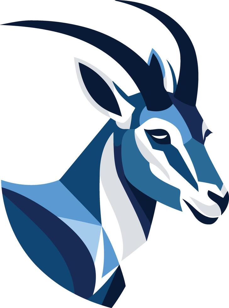 Geometric Blue Antelope vector