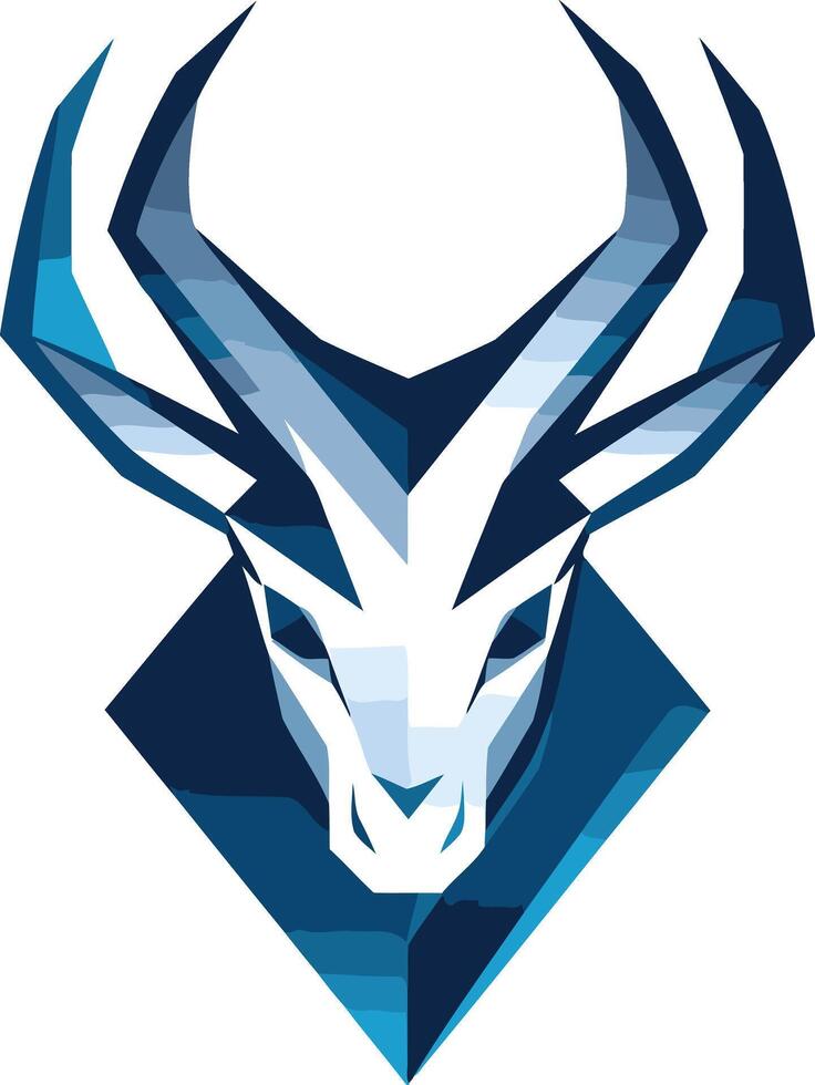 Abstract Geometric Deer Head Design vector