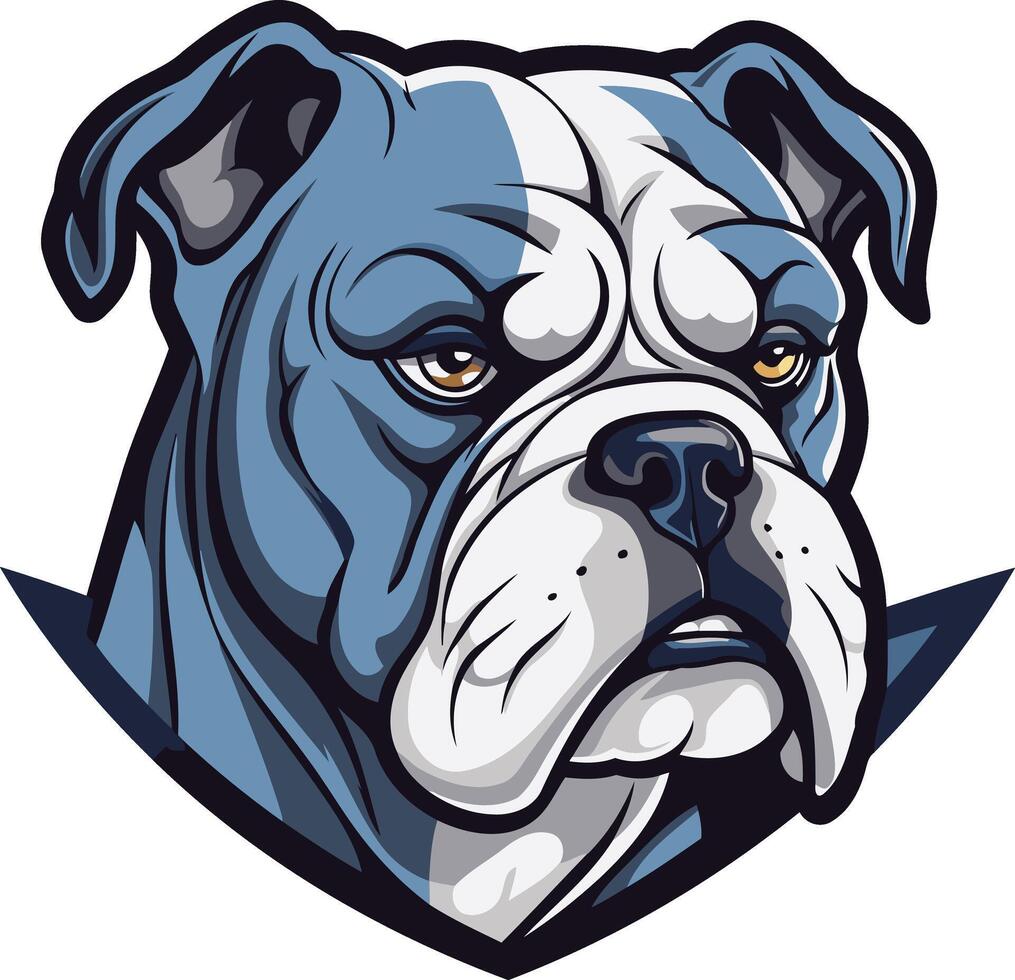 Portrait of a Serious Bulldog vector