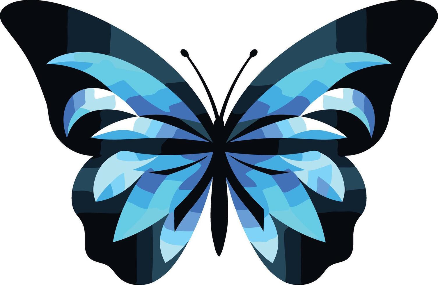 Abstract Blue Butterfly Illustration vector