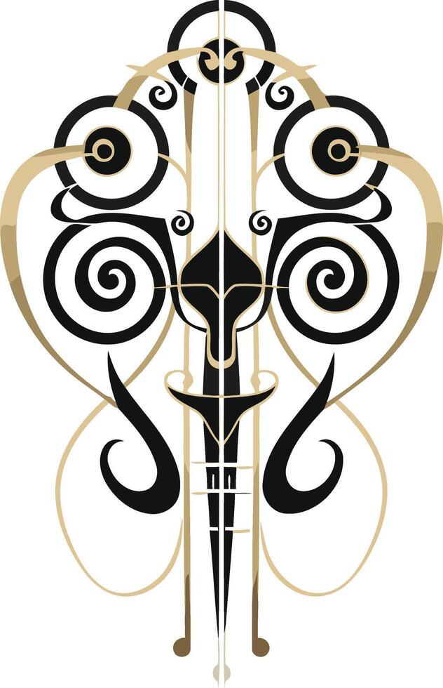Abstract Art Deco Design with Black and Gold vector