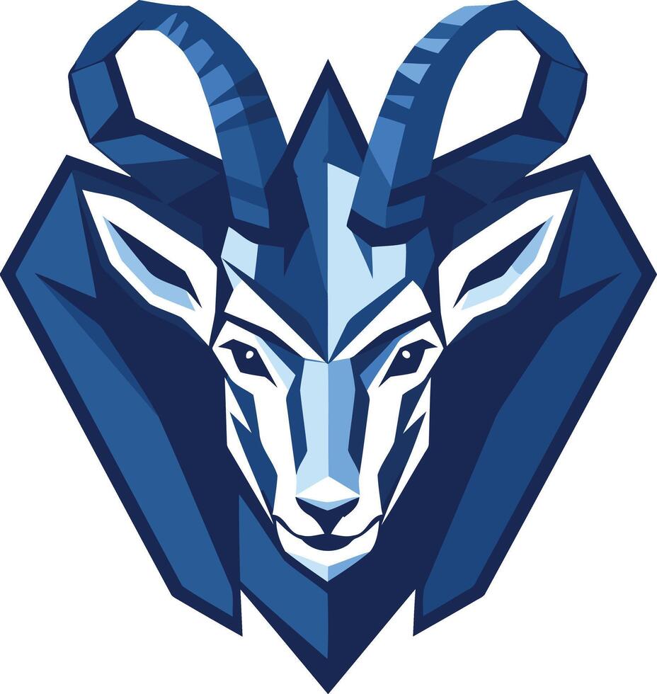 Abstract Geometric Goat Head Illustration vector
